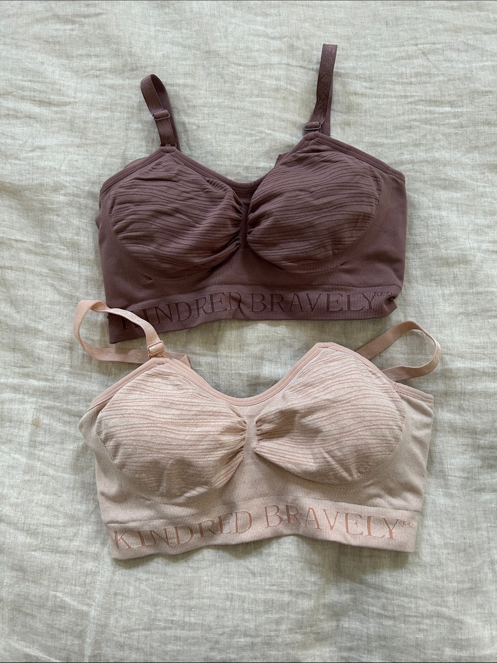 Kindred Bravely Nursing/Pumping Bras Set — Mauve & Dusty Pink